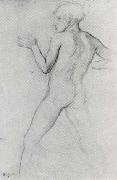 Edgar Degas Study of Boy in Attitude of Defence oil painting